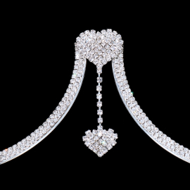 Produktbild: Verführerischer Brustschmuck-Bodykette Angelina mit Herz Anhänger Verführerischer Brustschmuck-Bodykette Angelina mit Herz Anhänger