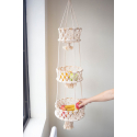 Beautiful macrame fruit basket Romina with three baskets