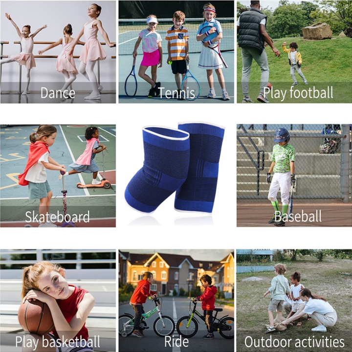 2er Set mit blauen Kinder Knie-Bandagen