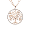 Large rose gold tree of life pendant with two necklaces