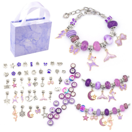 Produktbild: DIY set with 60 charms pendants, necklaces and bracelets DIY set with 60 charms...