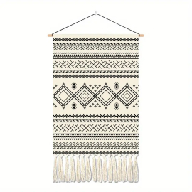 Produktbild: Tapisserie indienne Verino beige à motifs géométriques Tapisserie indienne Verino beige à motifs géométriques