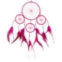 Pink Dream Catcher Valentina with 4 Rings - 1 Pink Dream Catcher Valentina with 4 Rings - 1