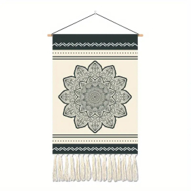Produktbild: Tapisserie beige Fiora à fleurs de mandala Tapisserie beige Fiora à fleurs de mandala