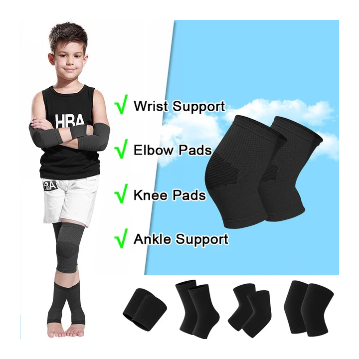 Set of 8 children's knee, elbow, ankle and wrist bandages