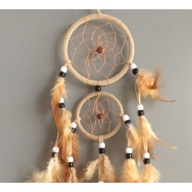 Produktbild: Medium-sized light brown dream catcher Naturino with 2 rings Medium-sized light brown dream catcher Naturino with 2 rings