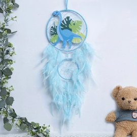 Produktbild: Blauer Kinder Traumfänger Elio mit Dino Blauer Kinder Traumfänger Elio mit Dino