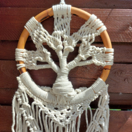 Produktbild: Beige Macrame Tree of Life Dream Catcher Bellino made of Rattan Beige Macrame Tree of Life Dream Catcher Bellino made of Bamboo