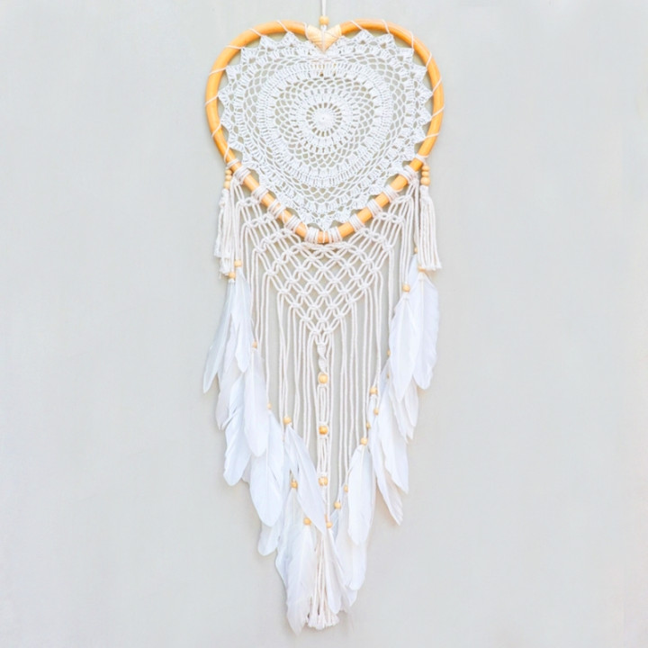 XXL heart dreamcatcher Bellezza beige-brown 100 cm