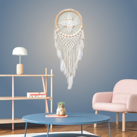 Produktbild: Beige XXL Macrame Dream Catcher Cruso with Rattan Rings Beige XXL Macrame Dream...