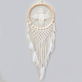 Produktbild: Beige XXL Macrame Dream Catcher Cruso with Rattan Rings Beige XXL Macrame Dream...