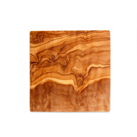 Produktbild: Set de 4 dessous de verre en bois d'olivier pour verres et tasses Set de 4 sous-verres pour verres en bois d'olivier