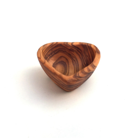 Produktbild: 2er Set mit kleinen Olivenholz Dipschalen in Herzform 2er Set mit kleinen Olivenholz Dipschalen in Herzform