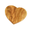Extra thick olive wood breakfast board in heart shape