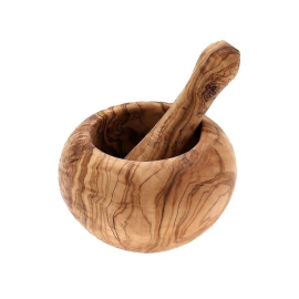 Produktbild: Beautiful olive wood mortar with pestle Beautiful olive wood mortar with pestle