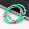 3er Set mit trendigen neonfarbigen Surfer Armbänder