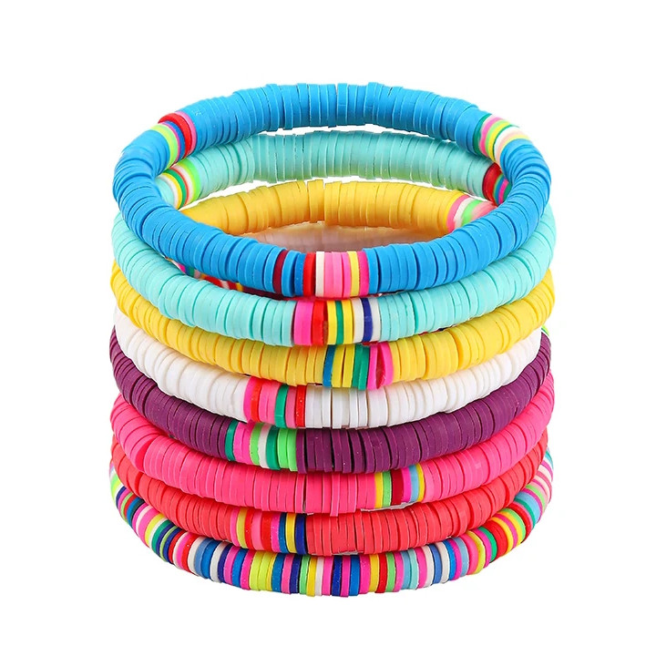Lot de 8 bracelets surfeurs de couleurs différentes