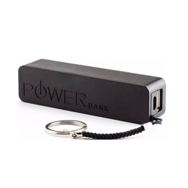 Produktbild: Batterie externe noire d'une capacité de 1 800 mAh et port USB-A Powerbank portable noir 1800 mAh comme porte-clés