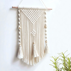 Produktbild: Bellissimo muro in macramè da appendere alla parete di Valencia con shags Bellissimo muro in macramè da appendere alla parete di Valencia con shags