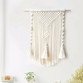 Produktbild: Bellissimo muro in macramè da appendere alla parete di Valencia con shags Bellissimo muro in macramè da appendere alla parete di Valencia con shags