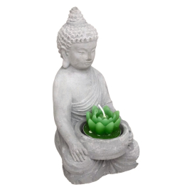 Produktbild: Small Buddha statue with candles in lotus shape Small Buddha statue with candles in lotus shape