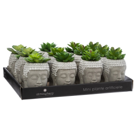 Produktbild: Kleine Buddha-Kopf-Statue als Blumenvase Kleine Buddha-Kopf-Statue als Blumenvase