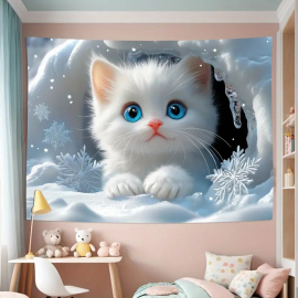 Doux jeune chaton blanc...