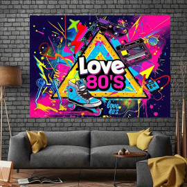 Stylish colorful 80s XXL...