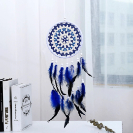 Produktbild: Blue and white dream catcher Aquamare with embroidery pattern Blue and white dream...