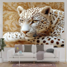 XXL wall cloth with a young leopard as a subject