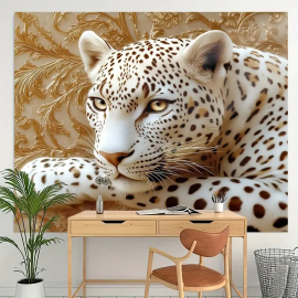 Produktbild: Toile murale XXL avec un jeune léopard comme sujet Toile murale XXL avec un...