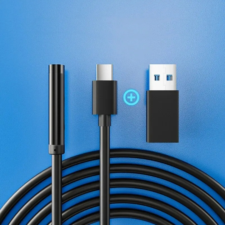 Endoscope camera with 1.5 m cable with USB-C connector