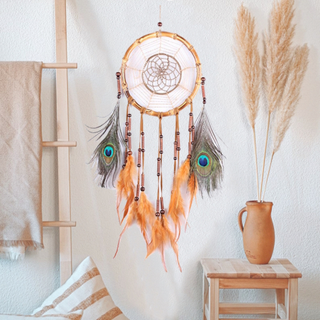 Dreamcatcher Naturale with real bamboo ring