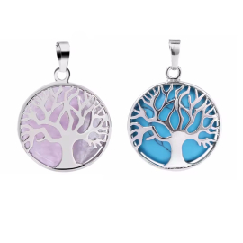 Pendentif Arbre de Vie Rond...
