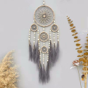 Elegant dreamcatcher with 5 rings for a naturally calm atmosphere