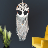 Beige Macrame Tree of Life Dream Catcher Bellino made of Rattan