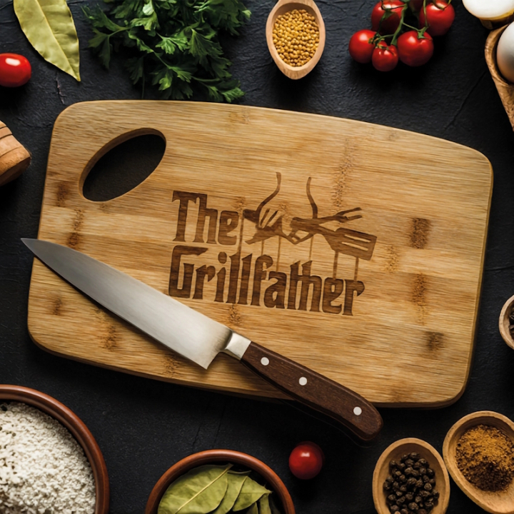 Tagliere Grillfather in bambù per re del barbecue e cuochi