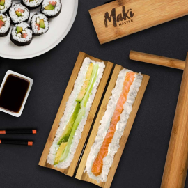 Maki Sushi Set aus Bambus für Hobbyköche und Sushi-Liebhaber