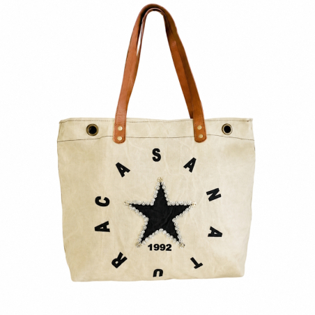 Canvas Strandtasche für Damen im Vintage-Look Casa Natura