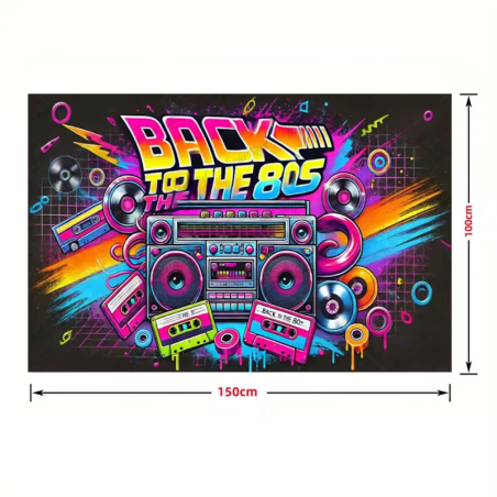 Tenture murale XXL colorée et élégante des années 80