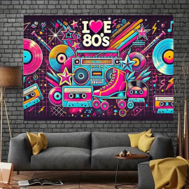 Colourful I Love 80s Retro...