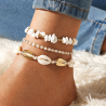 Set of 3 Boho Beach anklets