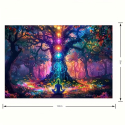 Spirituelles Yoga Chakra Wandtuch mit Lebensbaum