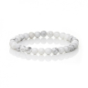 Weisses Howlith Armband weiss mit 8 mm Naturstein-Perlen