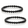 Schwarzes Turmalin-Armband Unisex mit Natursteinperlen