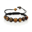 Maskulines Tigerauge-Makramee-Armband für Herren und Jungs