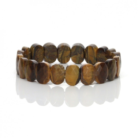 Stylisches Herren-Tigerauge-Armband mit ovalen Perlen