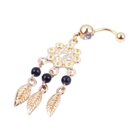 Produktbild: Piercing ventre attrape-rêves doré Reela Piercing ventre attrape-rêves doré Reela - bijoux fantaisie - 1
