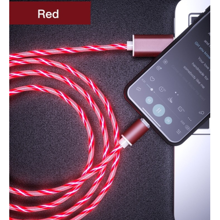 USB C LED Flow Light Ladekabel mit Magnet Stecker  - 3