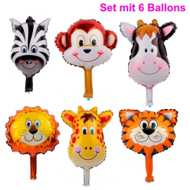 Produktbild: Lot de 6 ballons de fête avec des animaux rigolos Lot de 6 ballons de fête avec des animaux rigolos